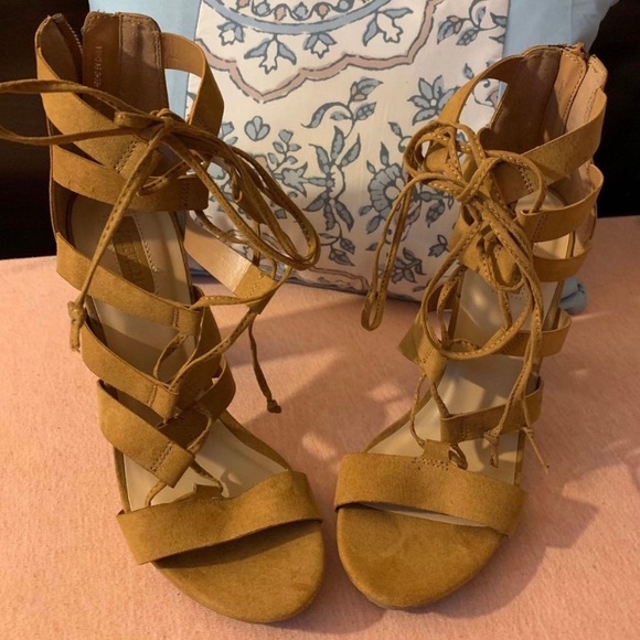 Forever 21 laced up heels. - Picture 1 of 3